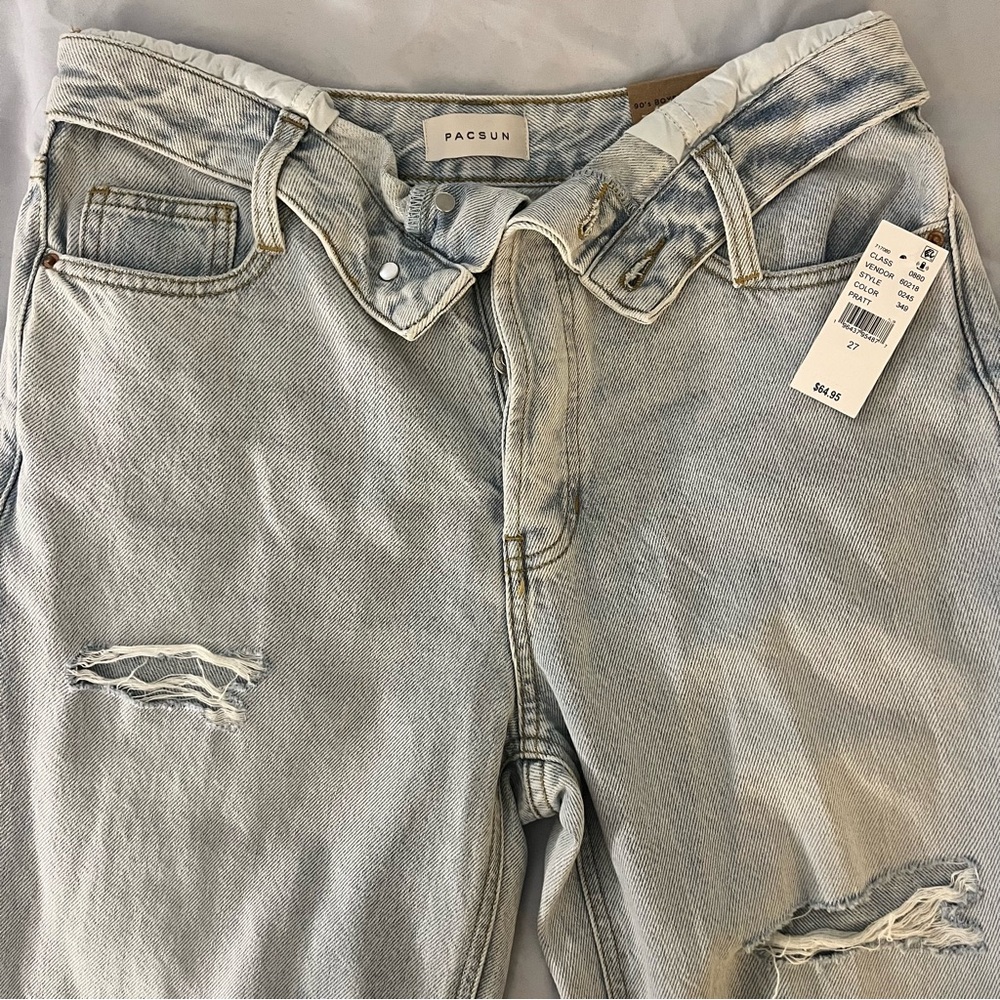 PacSun 90s Boyfriend Ripped Light Blue Jeans